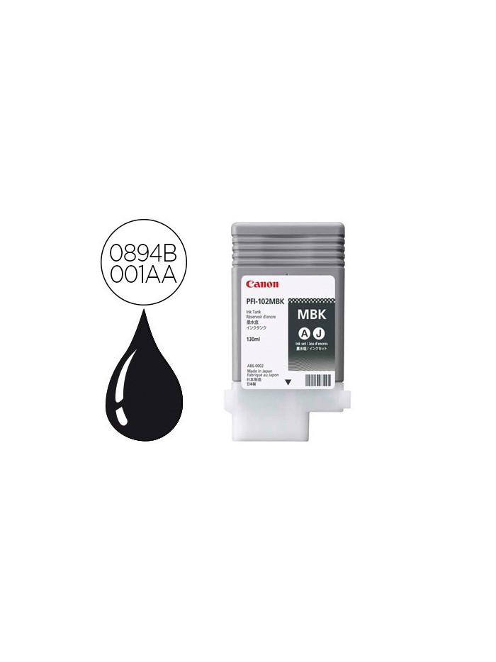 Ink-jet canon pfi-102mbk ink tank negro mate Ink-jet canon pfi-102mbk ink tank negro mate