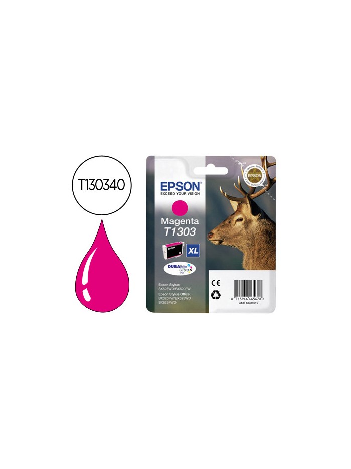 Ink-jet epson stylus t1303 magenta office bx320f extra alta capacidad Ink-jet epson stylus t1303 magenta office bx320f extra alta capacidad