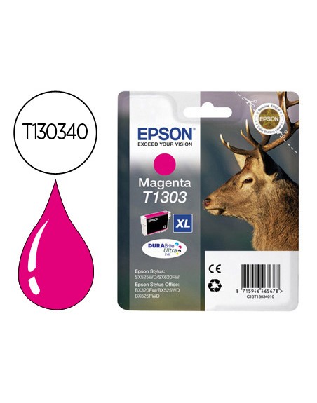 Ink-jet epson stylus t1303 magenta office bx320f extra alta capacidad