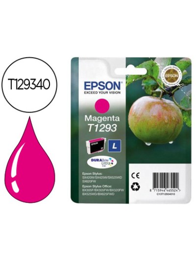 Ink-jet epson stylus t1293 magenta sx420w / 425w / office bx305f / bx320f -alta capacidad-