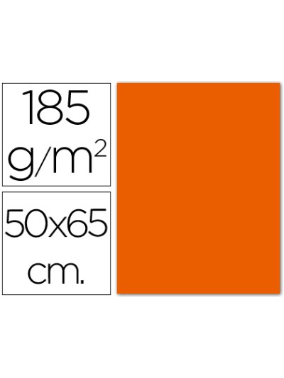 Cartulina guarro mandarina 50x65 cm 185 gr