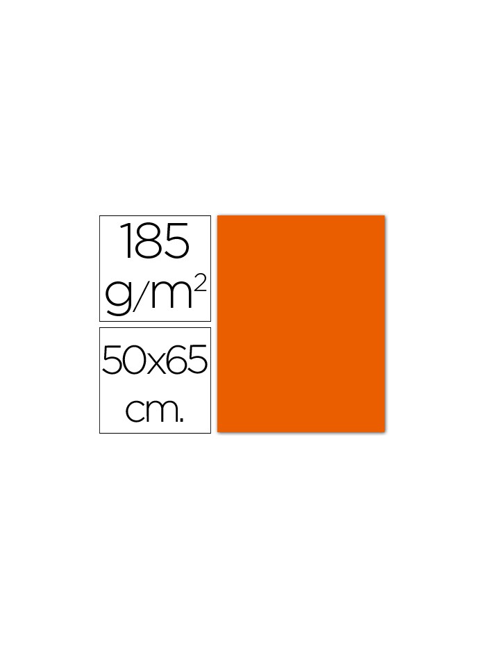 Cartulina guarro mandarina 50x65 cm 185 gr Cartulina guarro mandarina 50x65 cm 185 gr
