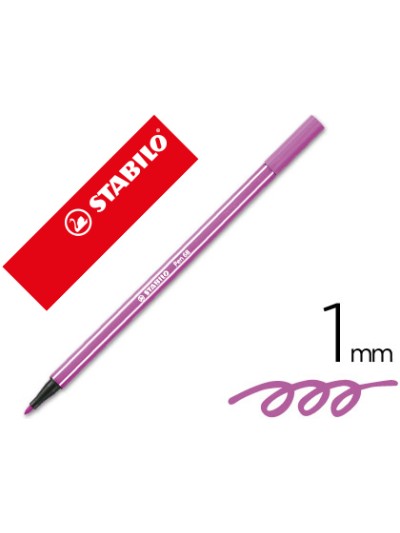 Rotulador stabilo acuarelable pen 68 lila punta gruesa 1mm