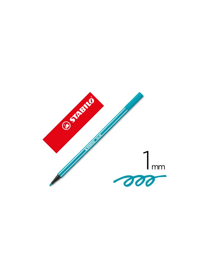 Rotulador stabilo acuarelable pen 68 turquesa punta gruesa 1mm Rotulador stabilo acuarelable pen 68 turquesa punta gruesa 1mm