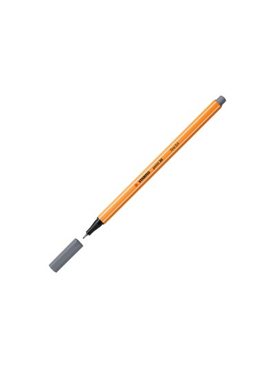 Rotulador stabilo punta de fib ra point 88 gris oscuro punta fina 0,4mm
