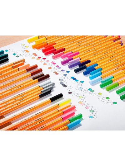 Rotulador stabilo punta de fib ra point 88 lila punta fina 0,4mm
