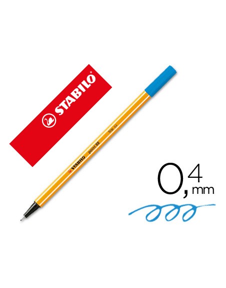 Rotulador stabilo punta de fib ra point 88 azul ultramar punta fina 0,4mm