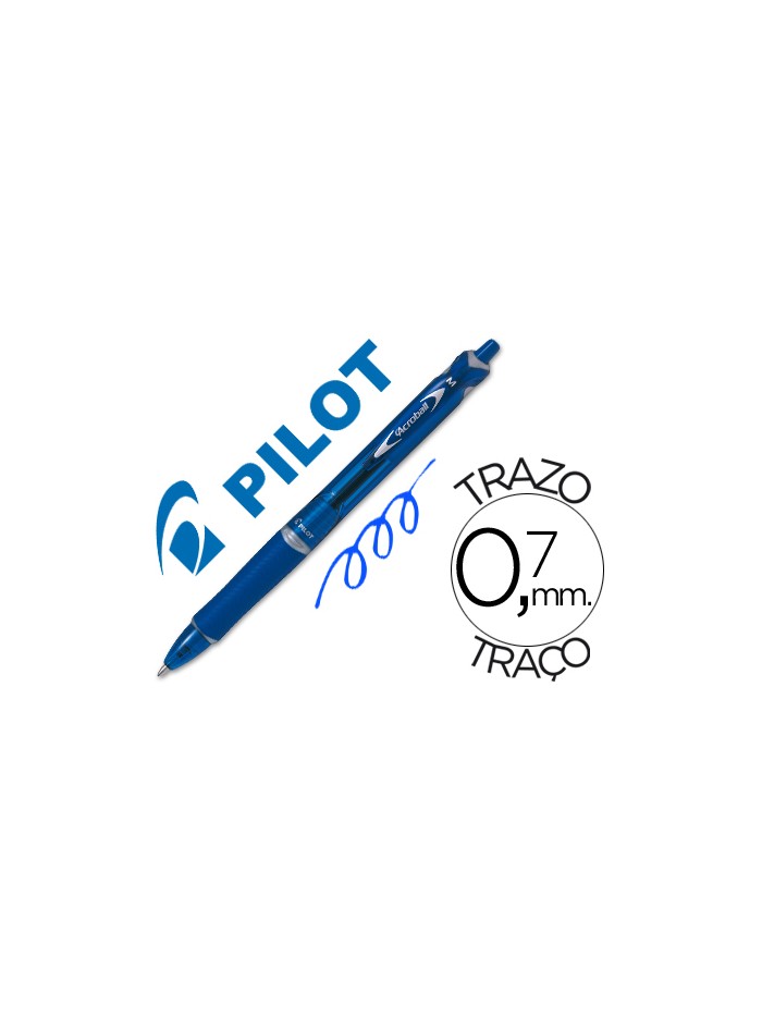 Boligrafo pilot acroball azul tinta aceite punta de bola de 1,0mm retractil Boligrafo pilot acroball azul tinta aceite punta de bola de 1,0mm retractil