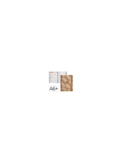 Agenda espiral antartik pattern a6+ 2025 semana vista color rosa nude papel 80gr