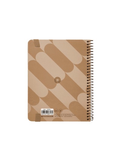 Agenda espiral antartik pattern a6+ 2025 semana vista color rosa nude papel 80gr