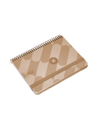 Agenda espiral antartik pattern a6+ 2025 semana vista color rosa nude papel 80gr