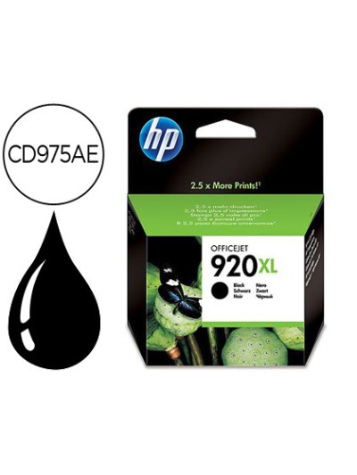 Ink-jet hp 920xl negro 1200pag officejet/920/6500