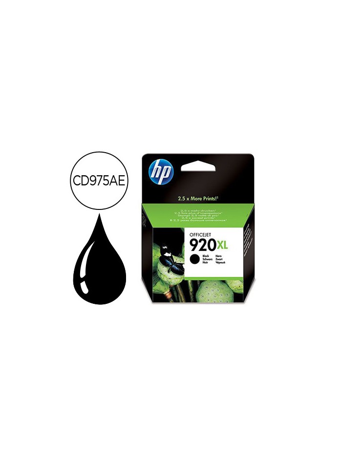 Ink-jet hp 920xl negro 1200pag officejet/920/6500 Ink-jet hp 920xl negro 1200pag officejet/920/6500