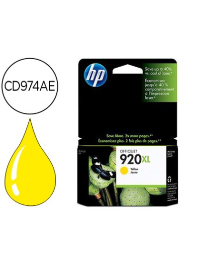 Ink-jet hp 920xl amarillo 700pag officejet/920/6500