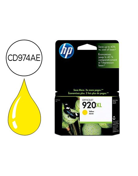 Ink-jet hp 920xl amarillo 700pag officejet/920/6500