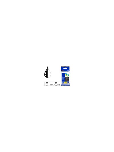 Cinta brother tze315 negro-blanco 6mm longitud 8mt