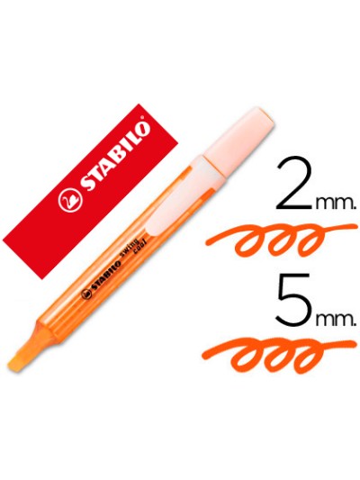 Rotulador stabilo marcador fluorescente swing cool naranja