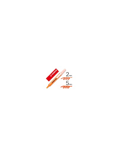Rotulador stabilo marcador fluorescente swing cool naranja