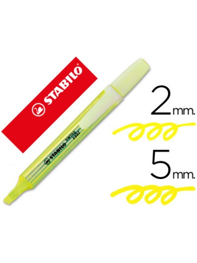 Rotulador stabilo marcador fluorescente swing cool amarillo