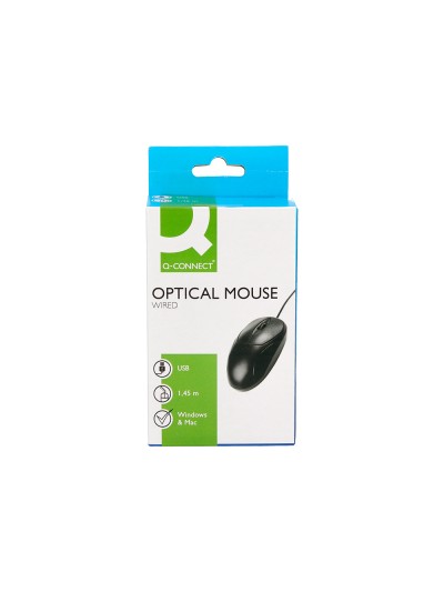 Raton q-connect optico 800 dpi usb 1,5 ghz negro