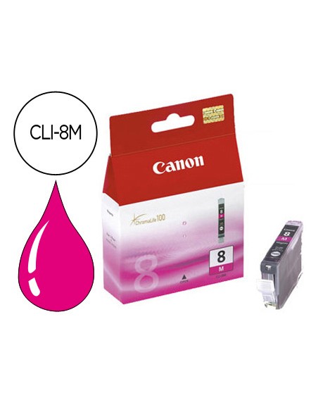 Ink-jet canon ip3300 4200 4300 5200 5200r 5300 6600d 6700d, mp500 530 600 800 810, ix4000 ix5000,pro 9000-magenta cli-8