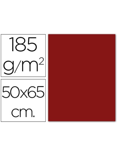 Cartulina guarro granate 50x65 cm 185 gr