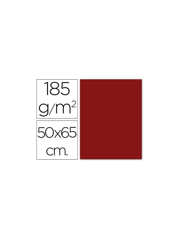Cartulina guarro granate 50x65 cm 185 gr Cartulina guarro granate 50x65 cm 185 gr