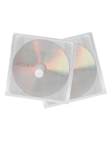 Sobre para cd q-connect polipropileno autoadhesivo convelcro-bolsa con 5 unidades-