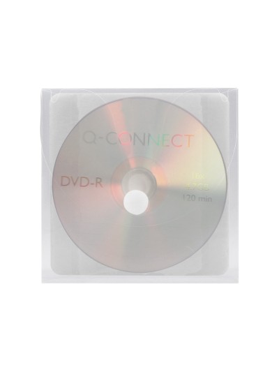 Sobre para cd q-connect polipropileno autoadhesivo convelcro-bolsa con 5 unidades-