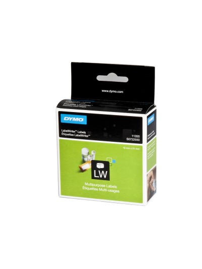Etiqueta adhesiva dymo 11355 -tamaño 19x51 mm para impresora 400 500 etiquetas uso multifuncion