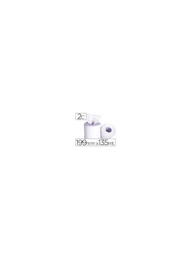 Papel secamanos 2 capas 199 mm x 135 mt mandril 70 mm diametro 197 mm