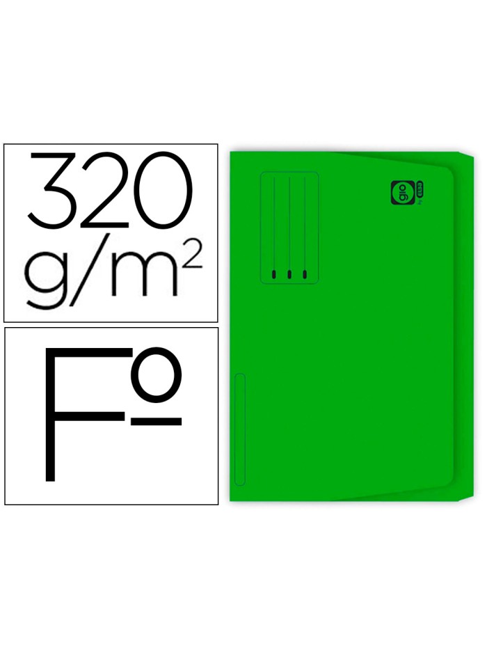 Subcarpeta cartulina gio folio pocket verde con bolsa y solapa 320g/m2 Subcarpeta cartulina gio folio pocket verde con bolsa y solapa 320g/m2