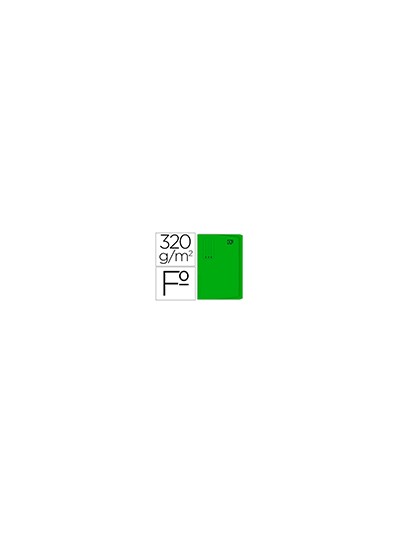 Subcarpeta cartulina gio folio pocket verde con bolsa y solapa 320g/m2