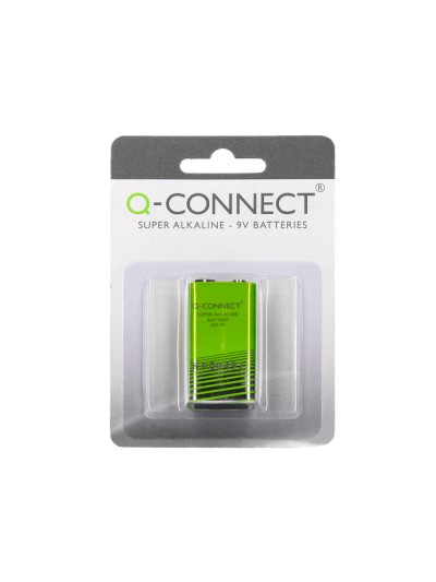 Pila q-connect alcalina 9v blister con 1 unidad