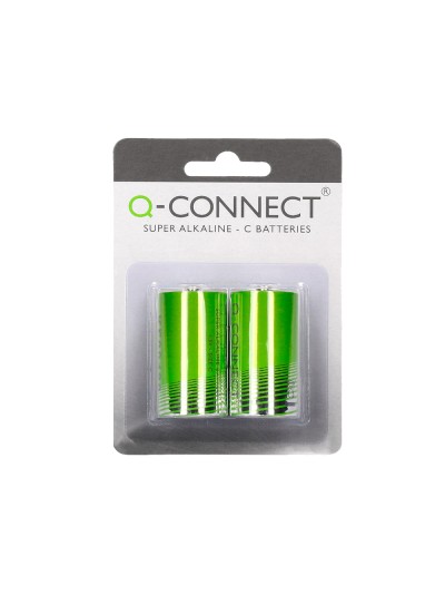 Pila q-connect alcalina c blister de 2 unidades