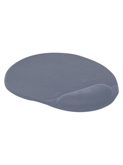 Alfombrilla para raton q-connect con reposamuñecas ergonomica de gel gris oscuro 262x225x25 mm