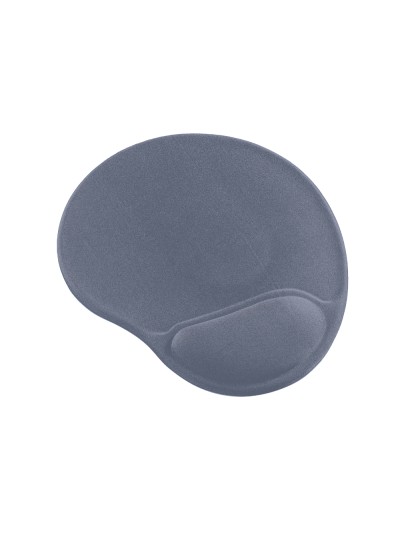 Alfombrilla para raton q-connect con reposamuñecas ergonomica de gel gris oscuro 262x225x25 mm