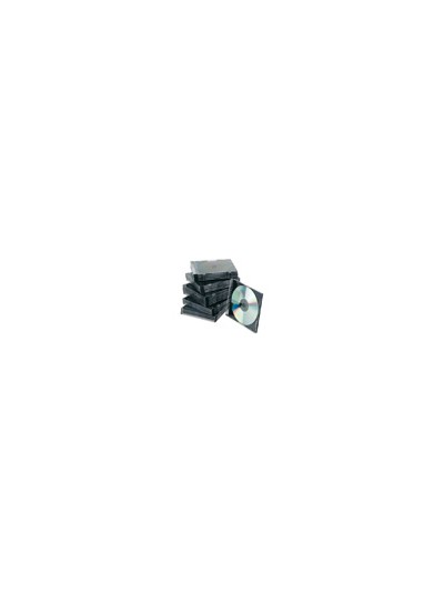 Caja de cd q-connect slim -con interior negro -pack de 25 unidades