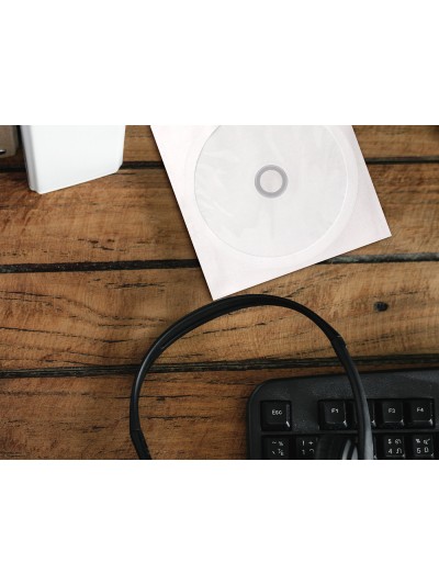 Sobre para cd q-connect con ventana transparente y solapa -pack de 50 unidades