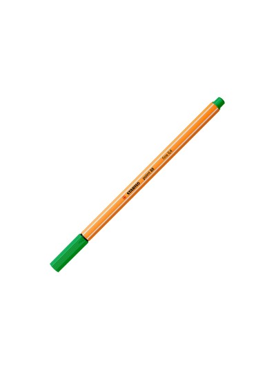 Rotulador stabilo punta de fib ra point 88 verde hoja punta fina 0,4mm