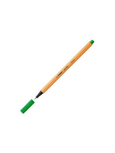 Rotulador stabilo punta de fib ra point 88 verde hoja punta fina 0,4mm