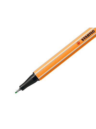 Rotulador stabilo punta de fib ra point 88 verde hoja punta fina 0,4mm