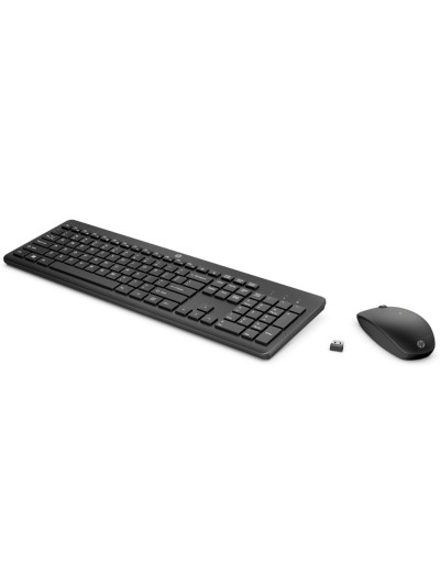 Set teclado + raton inalambrico hp combo 235 color negro
