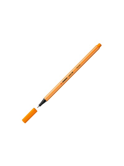 Rotulador stabilo punta de fib ra point 88 naranja punta fina 0,4mm