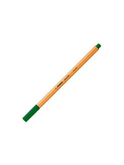 Rotulador stabilo punta de fib ra point 88 verde punta fina 0,4mm