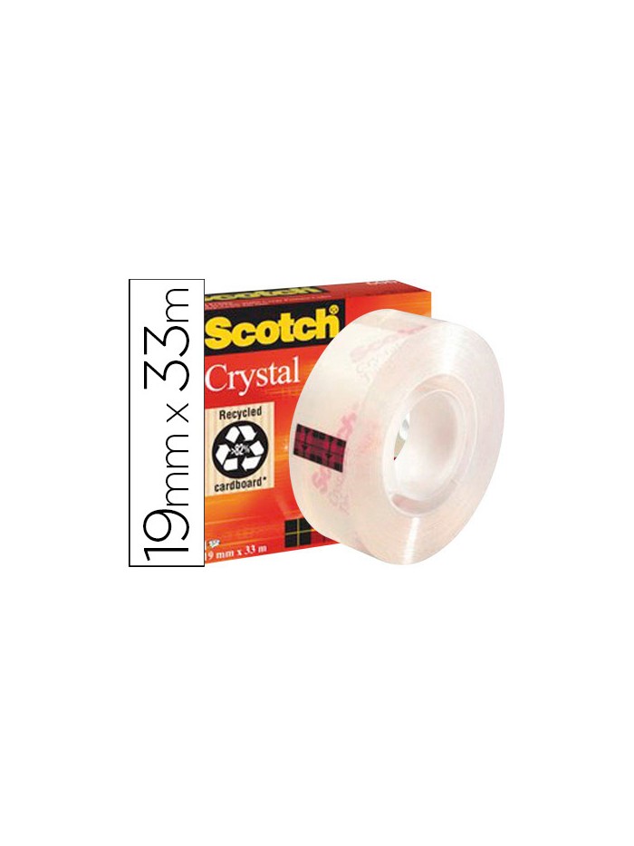 Cinta adhesiva scotch supertransparente 33 mt x 19 mm 600/1933ci Cinta adhesiva scotch supertransparente 33 mt x 19 mm 600/1933ci