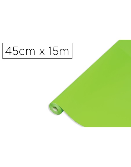 Rollo adhesivo d-c-fix verde manzana mate ancho 45 cm largo 15 mt