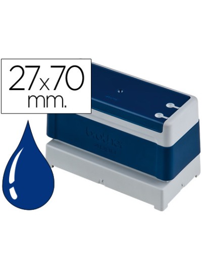Sello automatico brother 27 mm x 70 mm azul