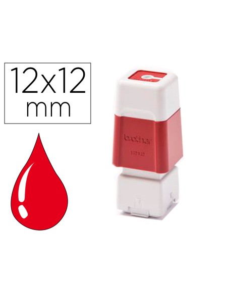 Sello automatico brother 12 mm x 12 mm rojo