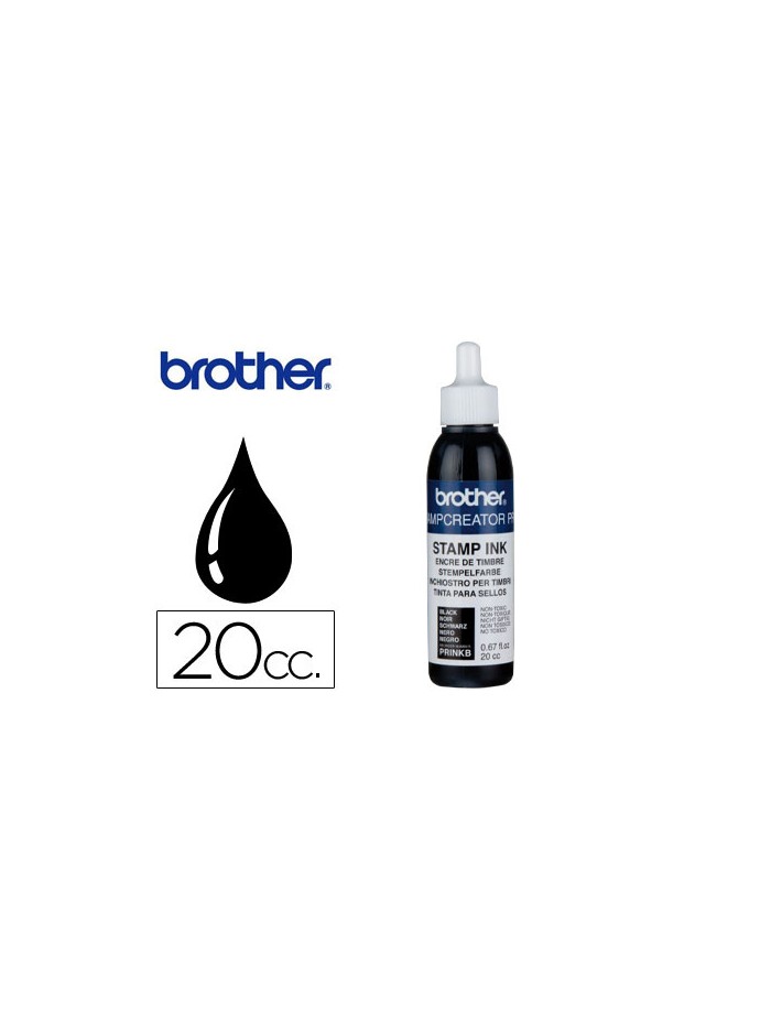 Tinta brother para sellos automaticos color negro bote de 20 cc Tinta brother para sellos automaticos color negro bote de 20 cc